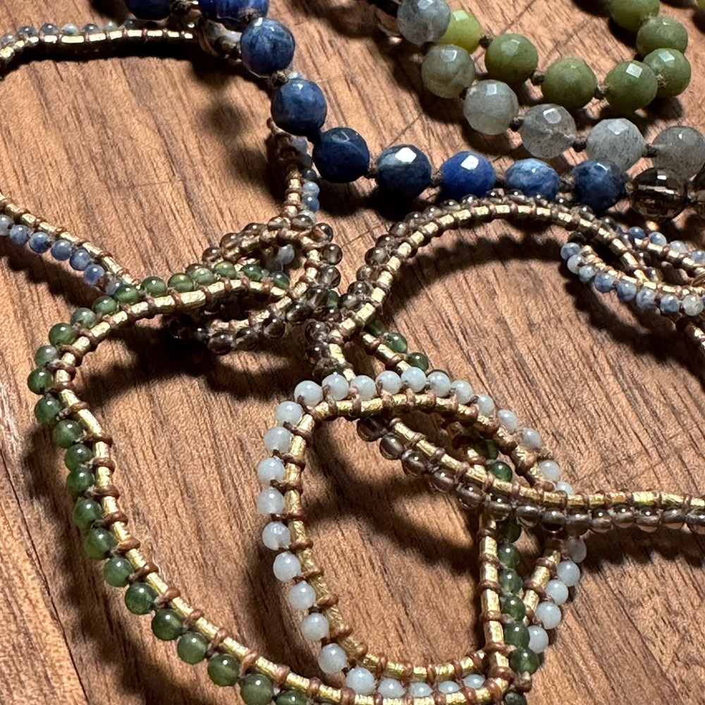 CHAN LUU for YOU — Smoky Quartz and open gold links on long necklace